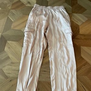 BCBG rose gold trousers with flexible waste band